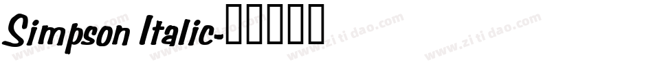 Simpson Italic字体转换